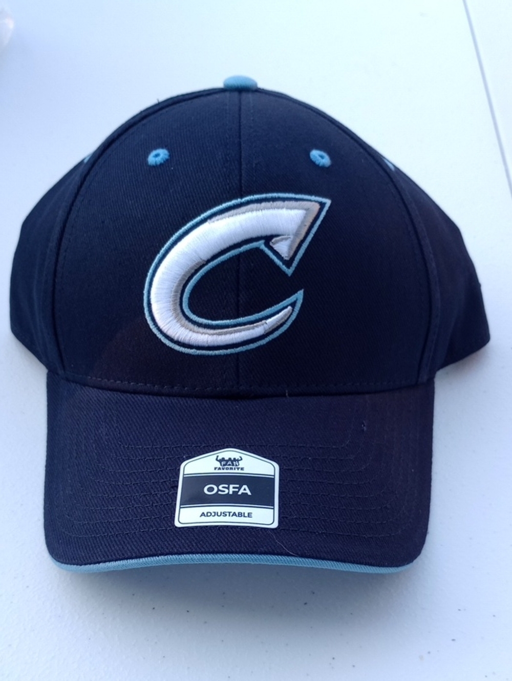 NWT Adjustable Fan Favorite Columbus Clippers Hat in Navy with Light Blue Trim